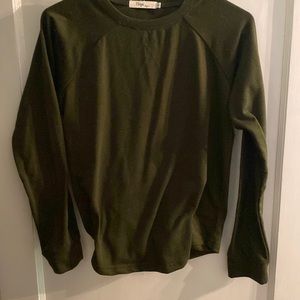 Sweater Set with Shorts - Olive Green